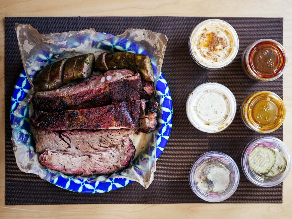 Texas Trinity Plate from Moo's Craft Barbecue